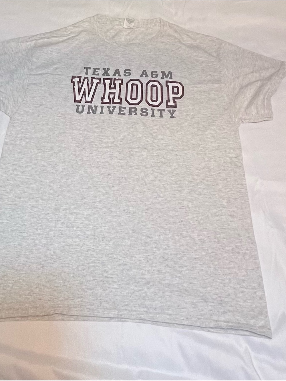 Texas A&M Whoop University Short-Sleeve T-Shirt - Light Gray